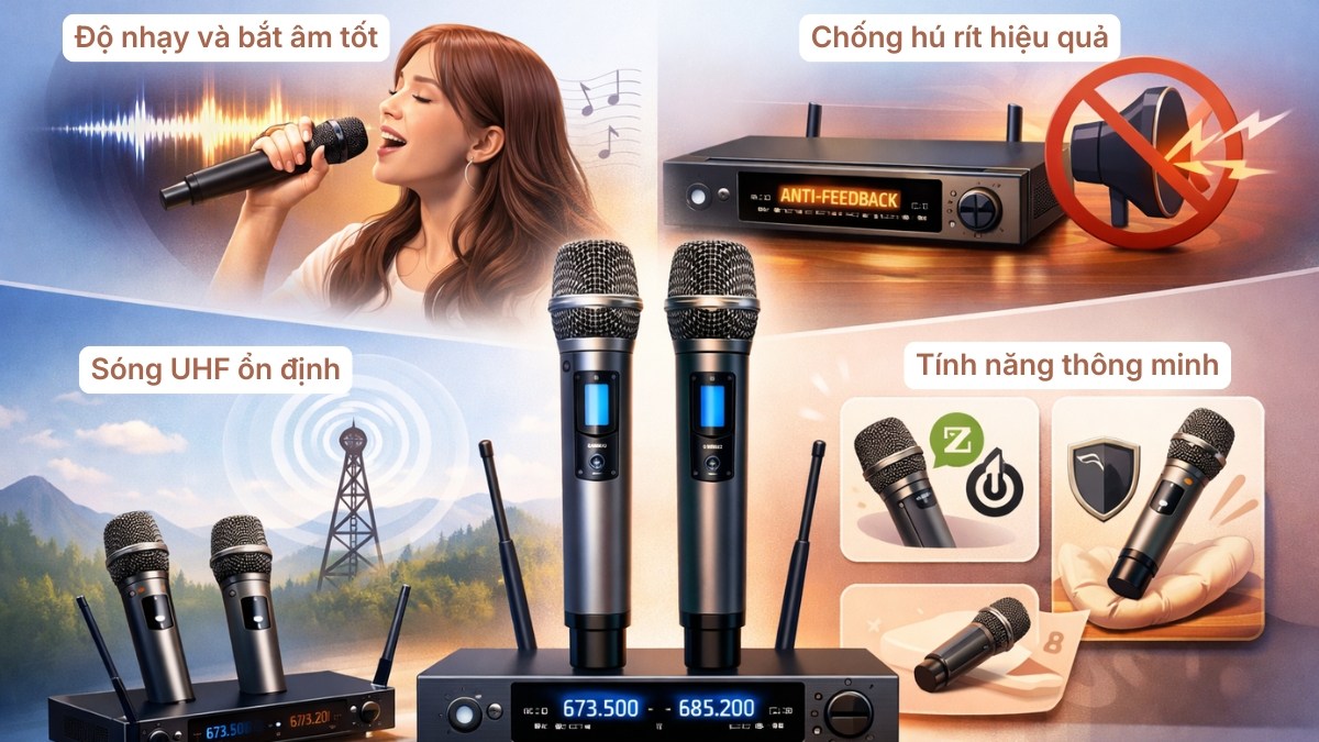 Tiêu chí micro hát karaoke không dây loại nào tốt nhất