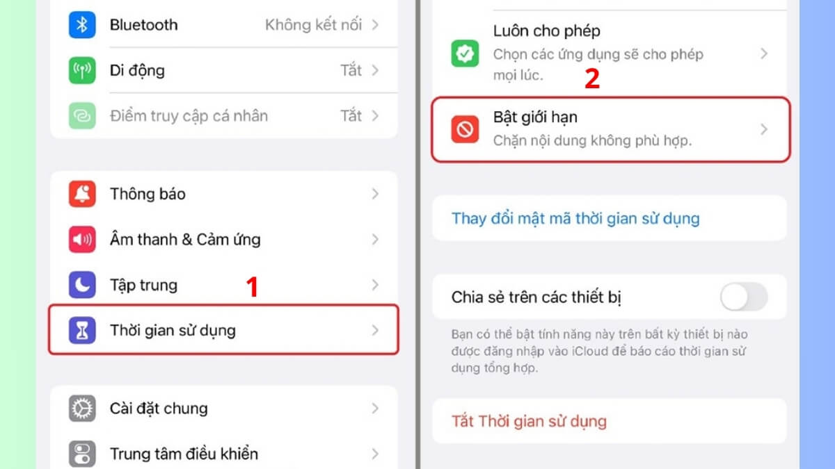 Cách mở các ứng dụng bị ẩn trên iOS qua Giới Hạn bước 1