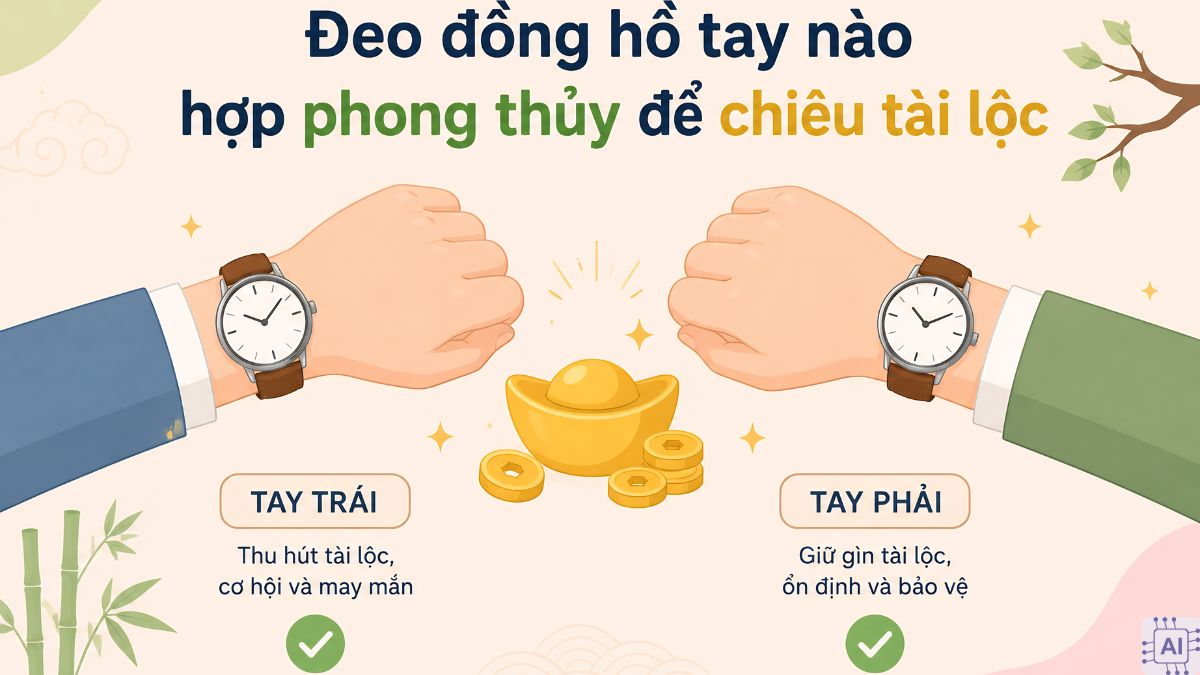 Đeo đồng hồ tay nào hợp phong thủy để chiêu tài lộc
