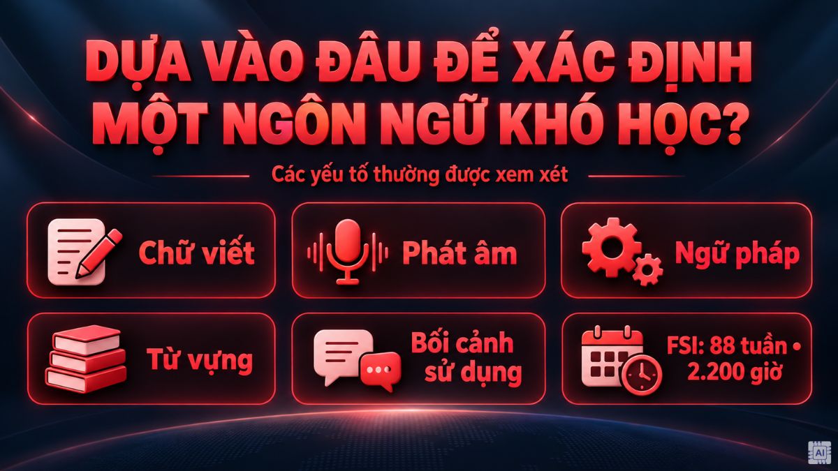 Dựa vào đâu để xác định một ngôn ngữ khó học