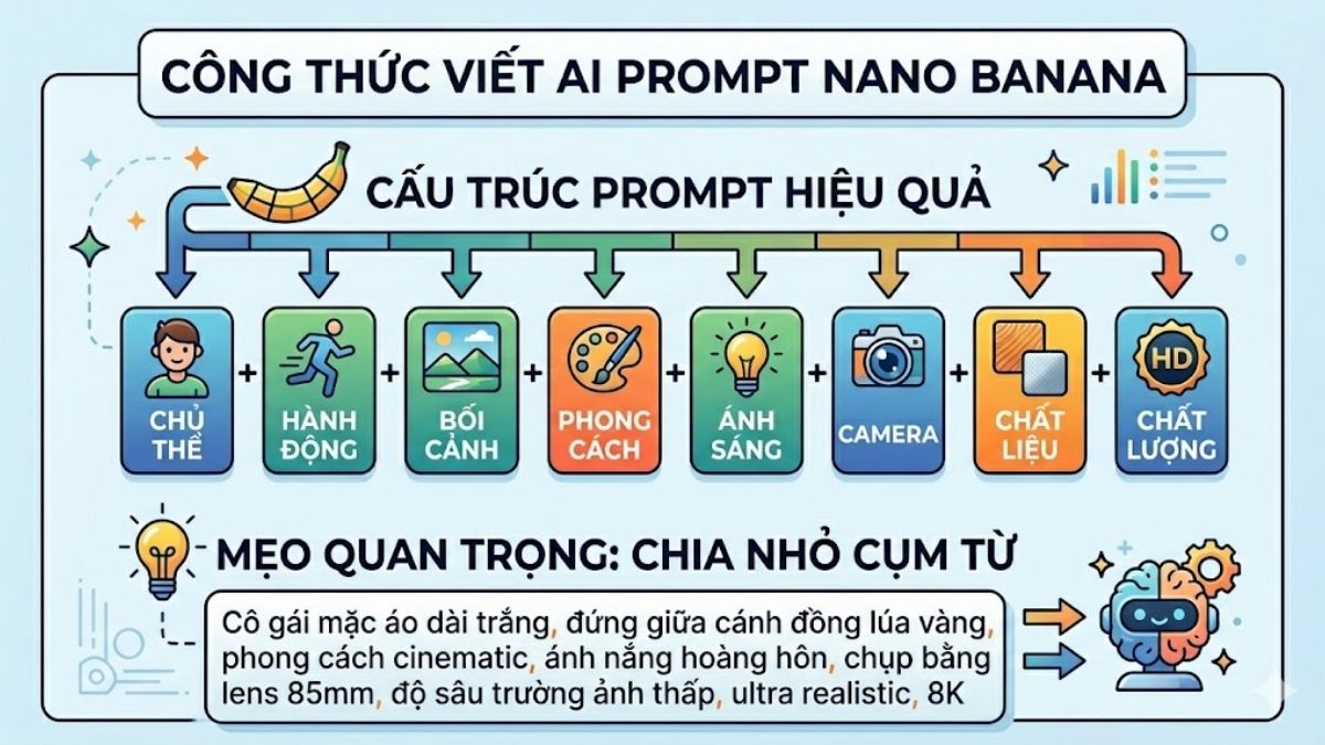 Công thức để viết AI Prompt Nano Banana