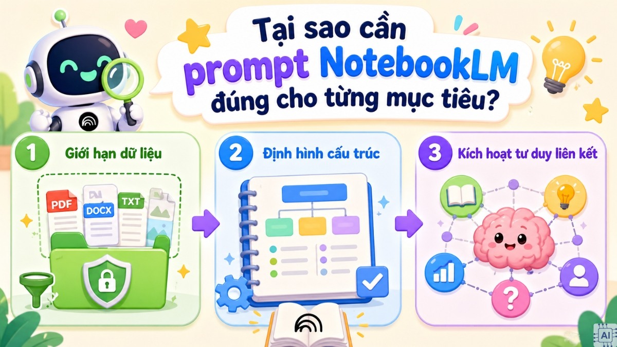 Tại sao cần prompt NotebookLM đúng cho từng mục tiêu