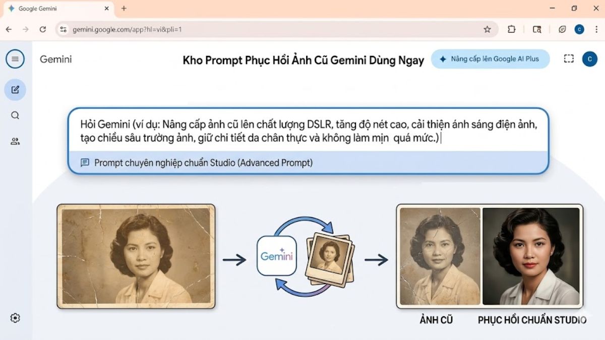 Prompt chuyên nghiệp chuẩn Studio