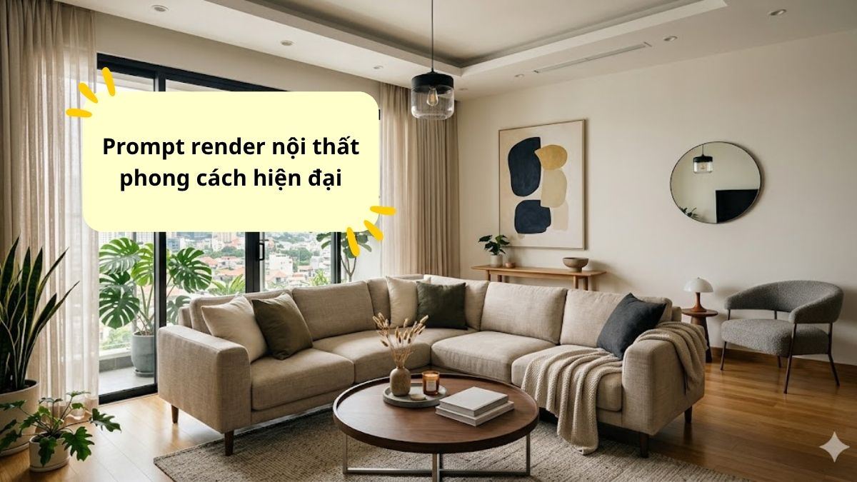 Prompt nội thất phong cách hiện đại (Modern Luxury)
