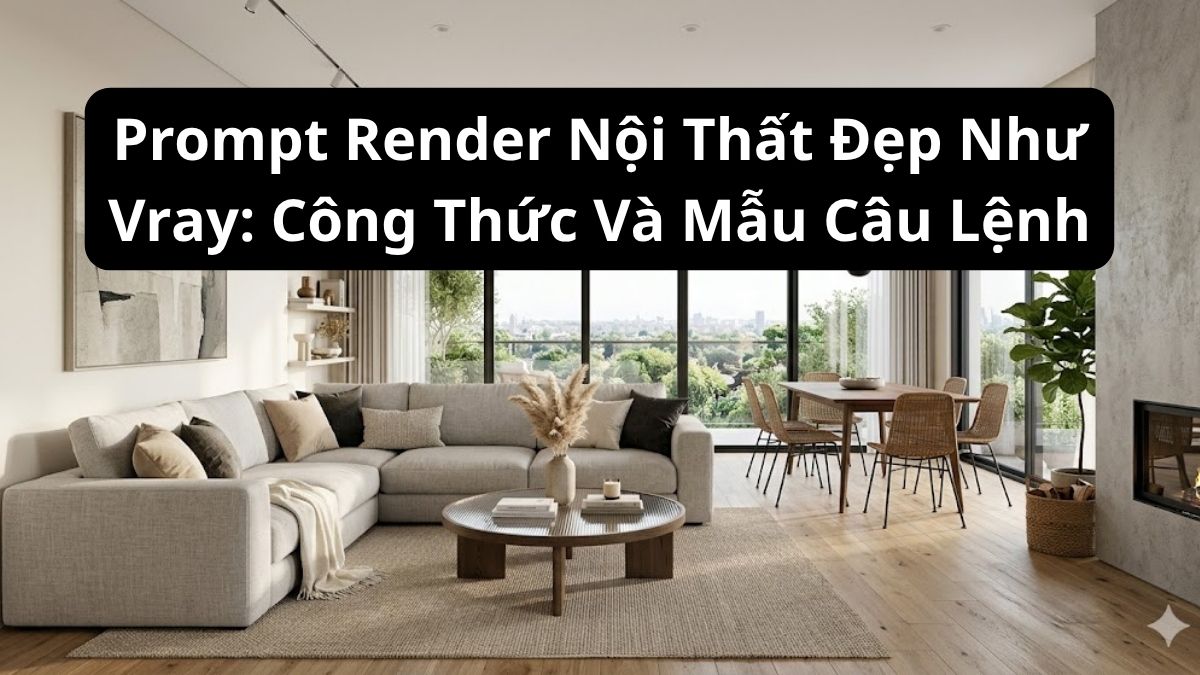 Prompt Render Nội Thất Đẹp Như Vray: Công Thức Và Mẫu Câu Lệnh