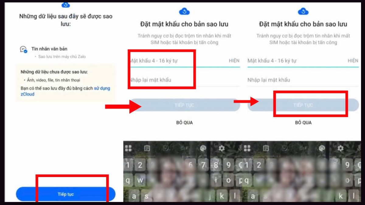 Cách xử lý khi quên mật khẩu của bản sao lưu Zalo bước 4
