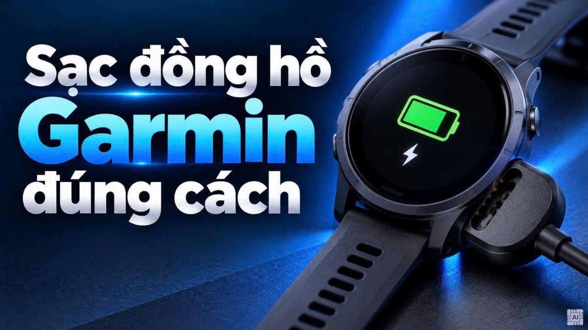 Hướng dẫn sạc đồng hồ Garmin đúng cách