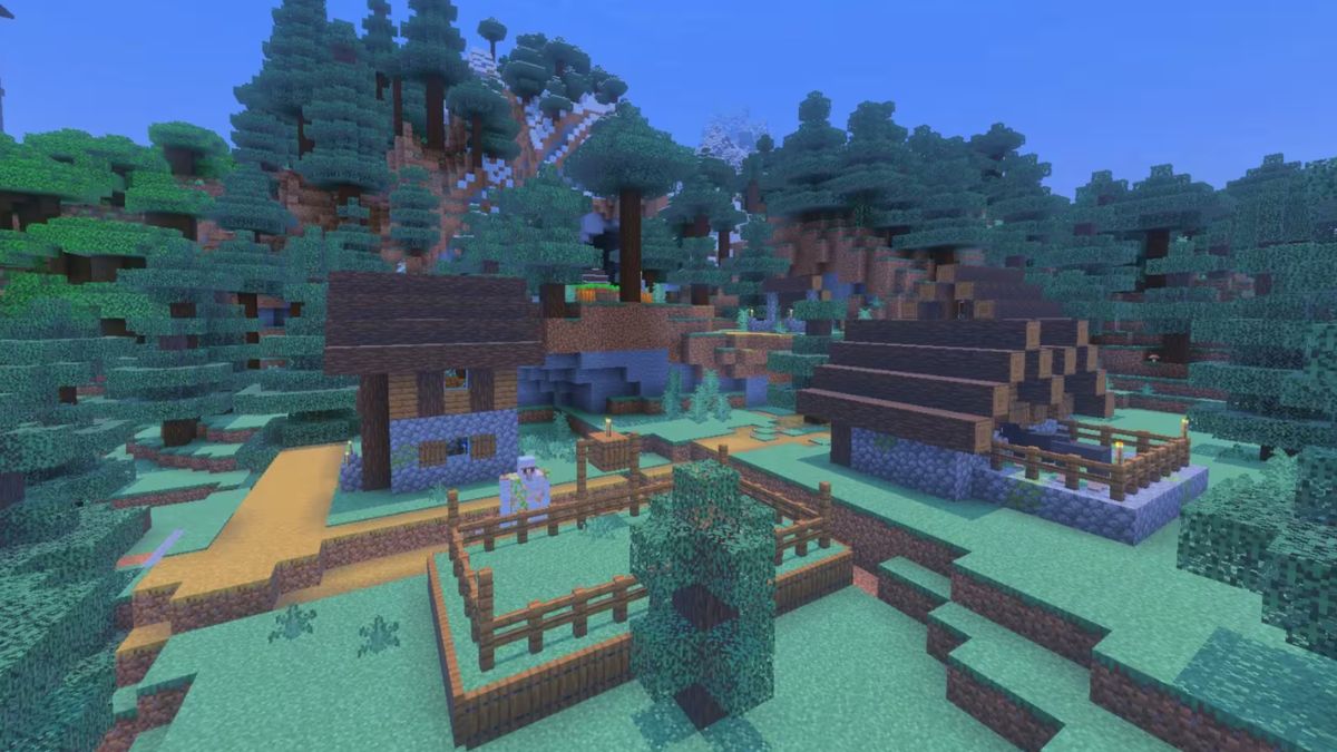 seed Minecraft Triple structure at spawn area