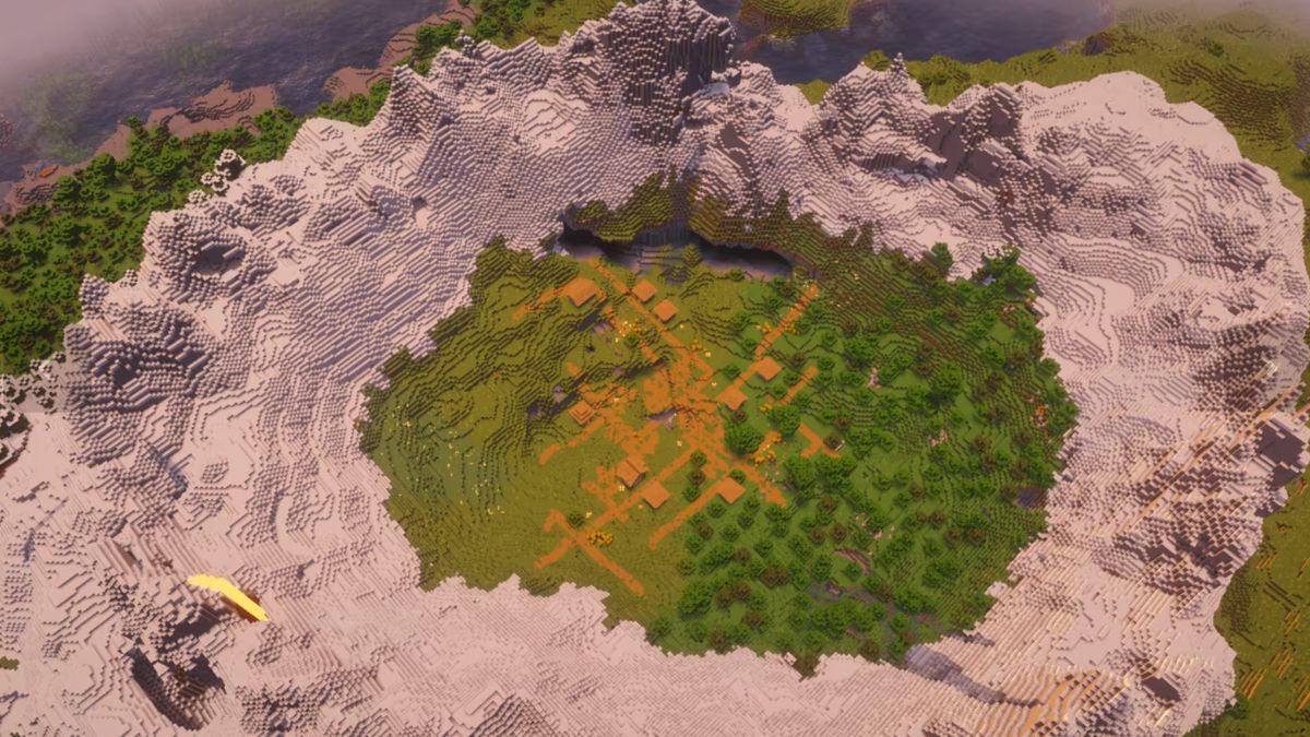 seed Minecraft Flower forest village crater