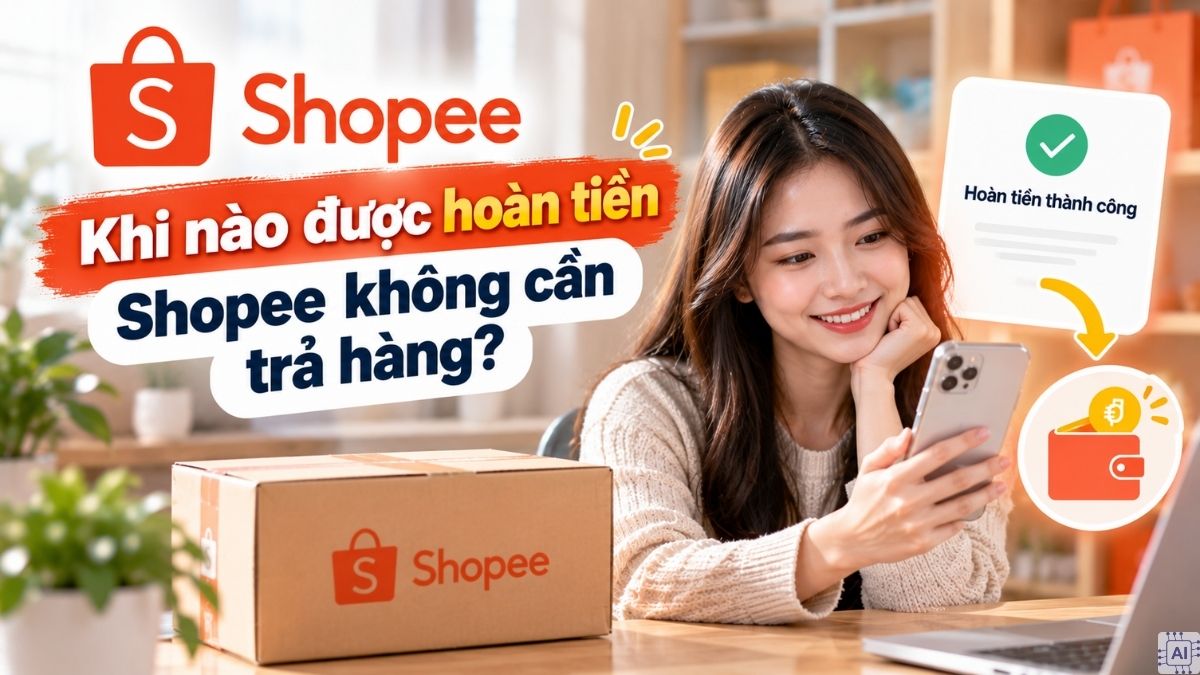 Khi nào được hoàn tiền Shopee không cần trả hàng