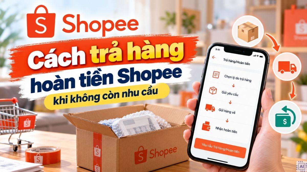 Cách trả hàng hoàn tiền shopee khi không còn nhu cầu