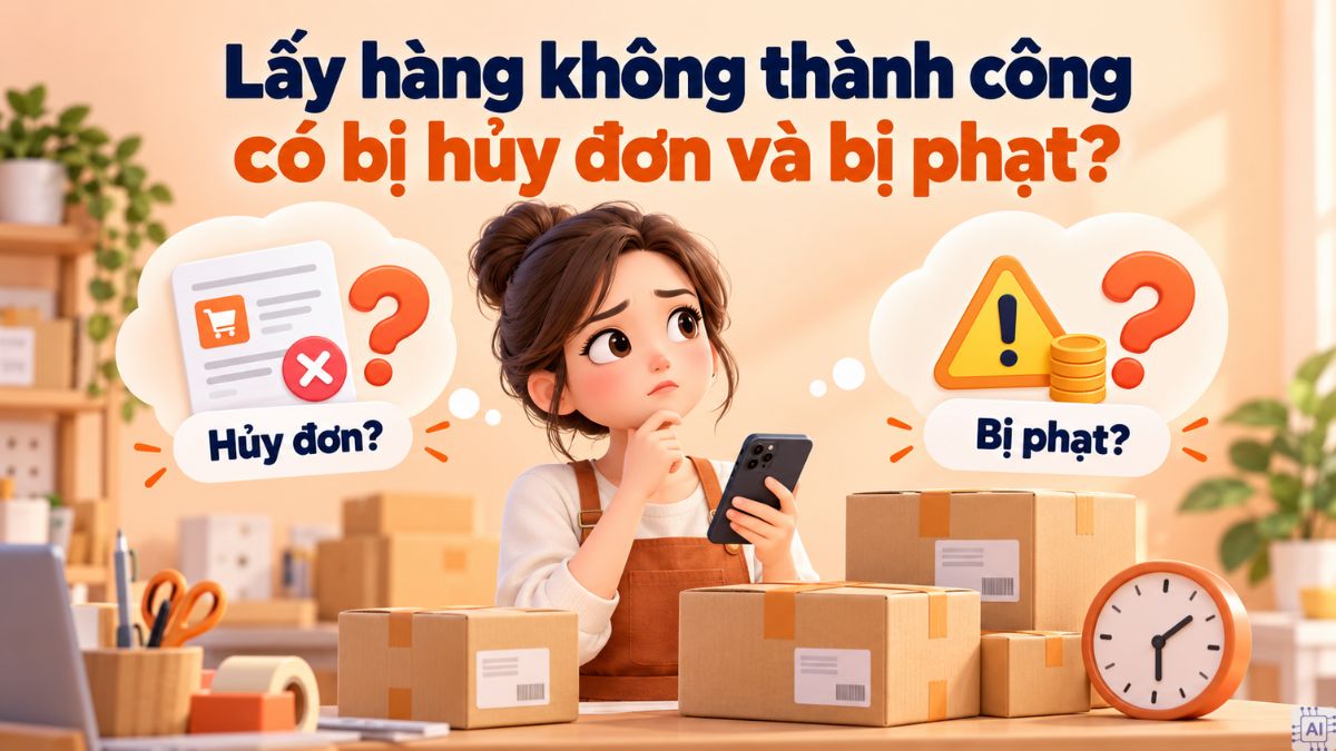 Lấy hàng không thành công có bị hủy đơn và phạt sao quả tạ không