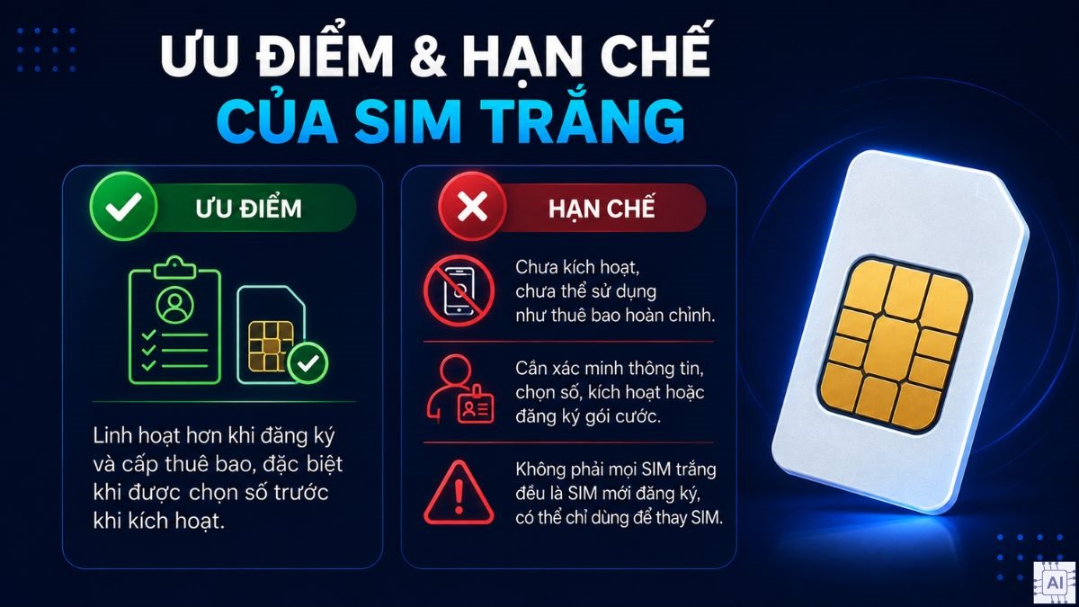 Ưu điểm và hạn chế của SIM trắng