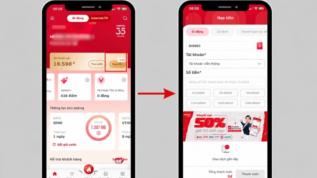 Hướng dẫn mở khóa SIM Viettel bị khóa bước 2