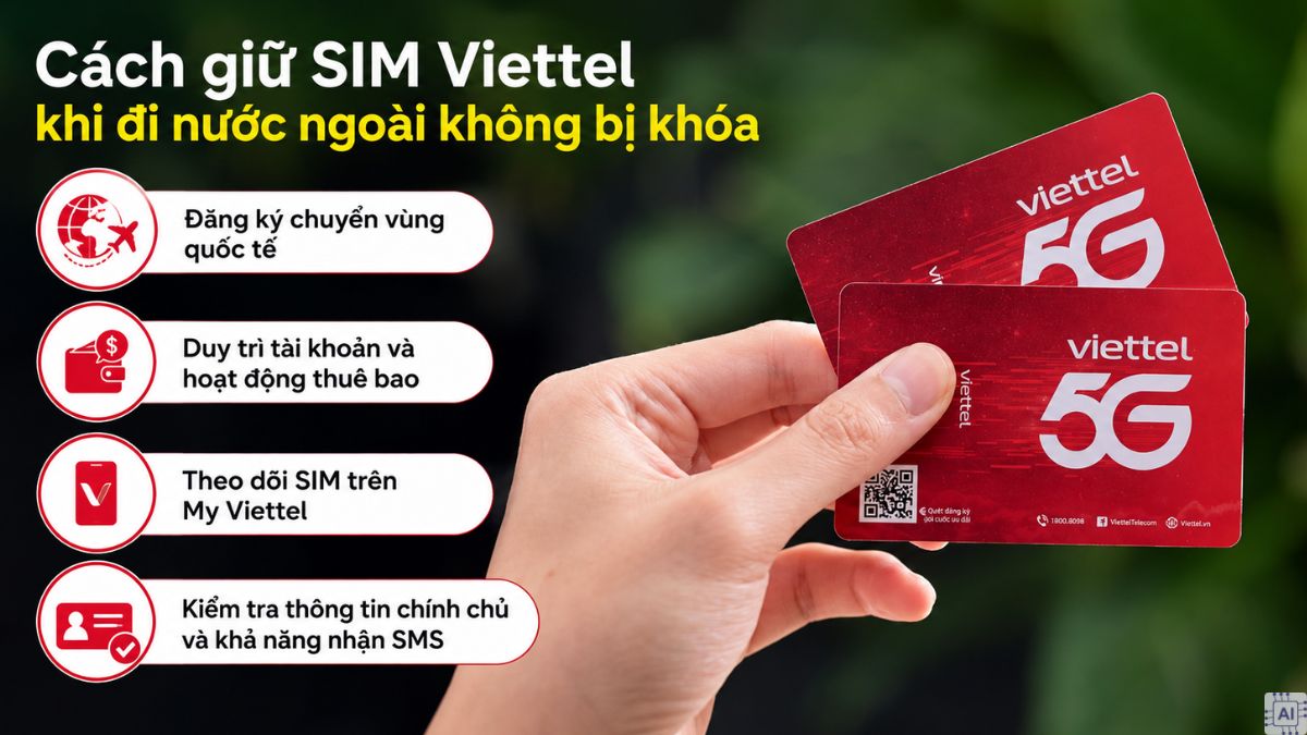 Cách giữ SIM Viettel khi đi nước ngoài không bị khóa