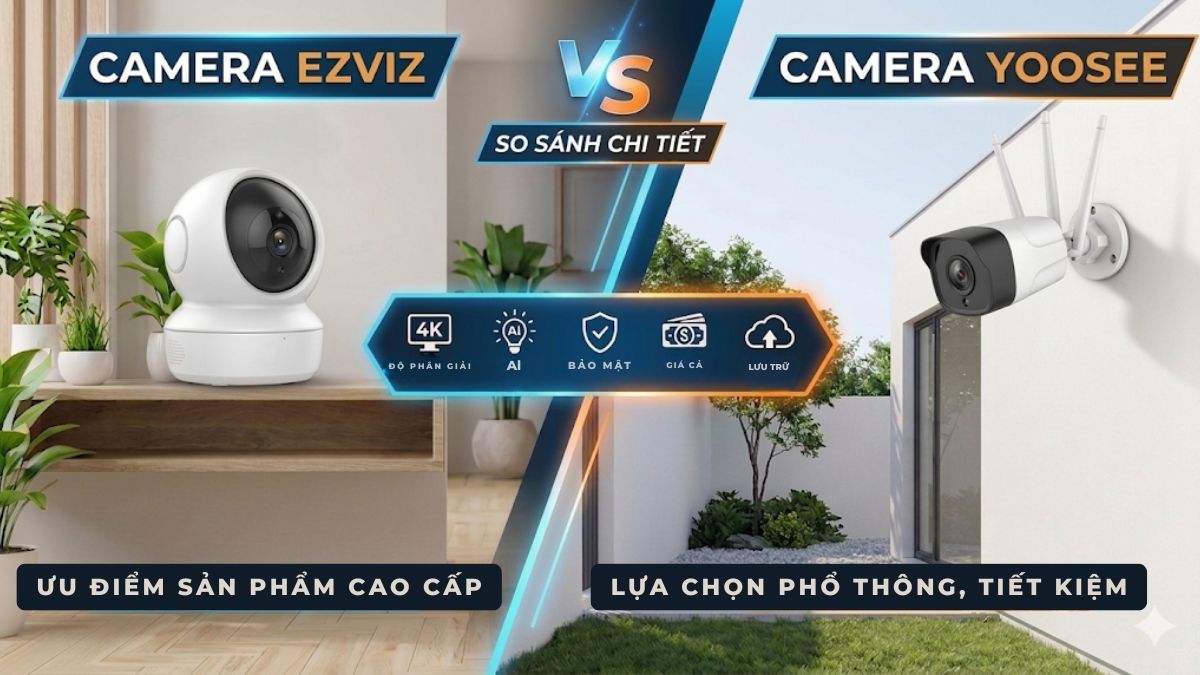 So sánh camera Yoosee và Ezviz về công nghệ