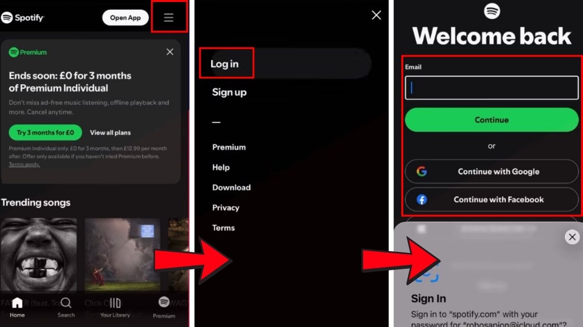 Cách hủy Spotify Premium bước 1