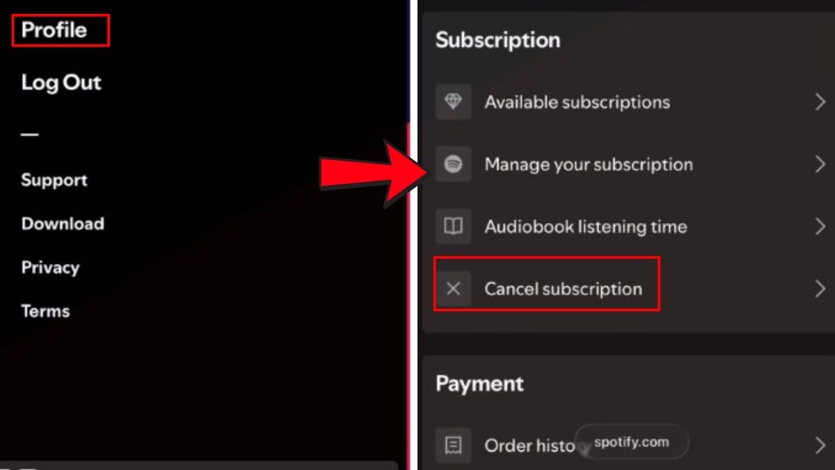 Cách hủy Spotify Premium bước 2