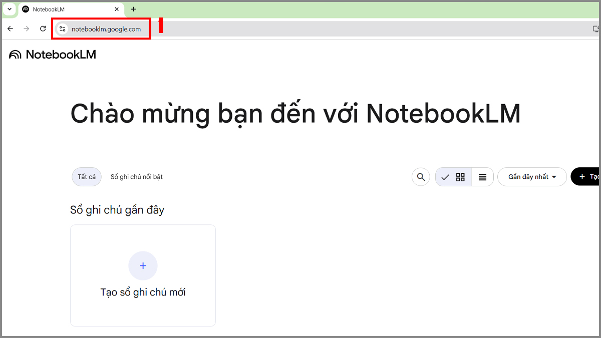 Hướng dẫn tải NotebookLM về máy tính bước 1