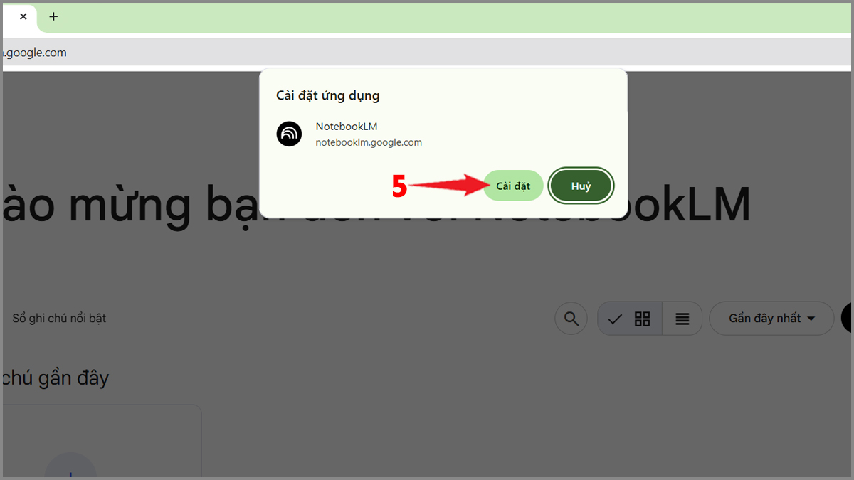 Hướng dẫn tải NotebookLM về máy tính bước 3