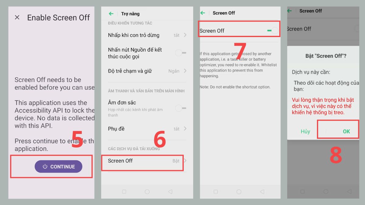 Tải nút khóa màn hình từ CH Play bước 2