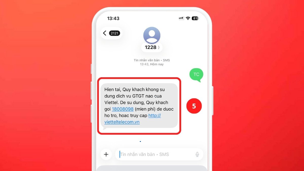 Cách kiểm tra dịch vụ chạy bằng Tin nhắn bước 2