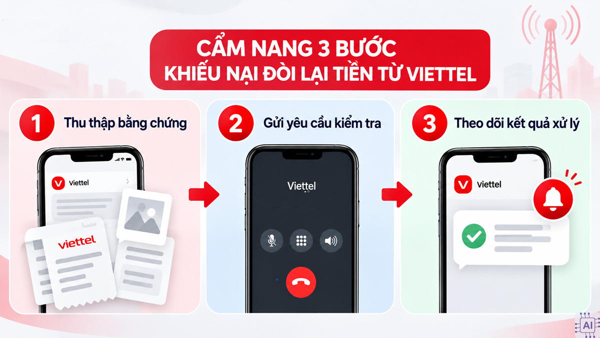 3 bước khiếu nại đòi lại tiền từ Viettel