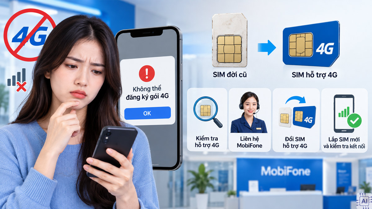 Cách khắc phục sim không vào được mạng 4G