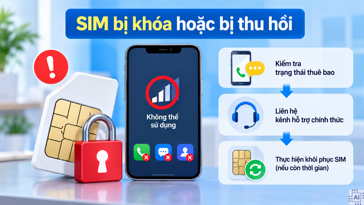 SIM MobiFone bị khóa hoặc bị thu hồi