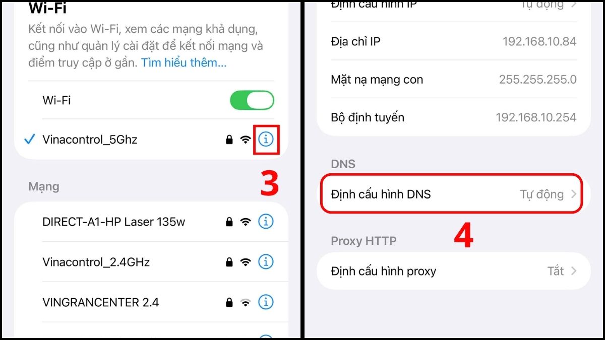 Cách Thay đổi DNS để truy cập ổn định hơn trên iphone bước 2