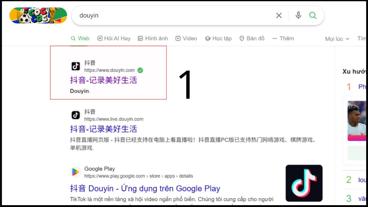 Tải video Douyin bằng trình duyệt Cốc Cốc