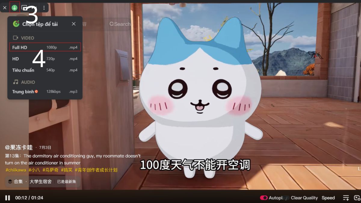 Tải video Douyin bằng trình duyệt Cốc Cốc bước 3