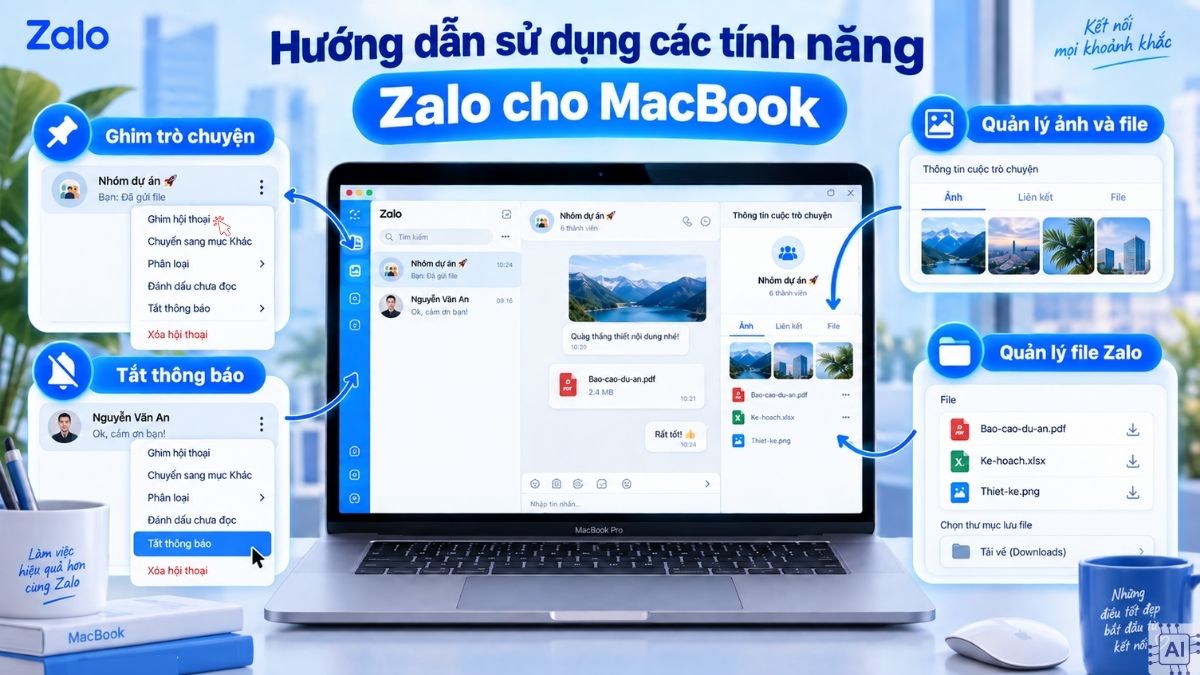 Hướng dẫn sử dụng các tính năng Zalo cho MacBook 
