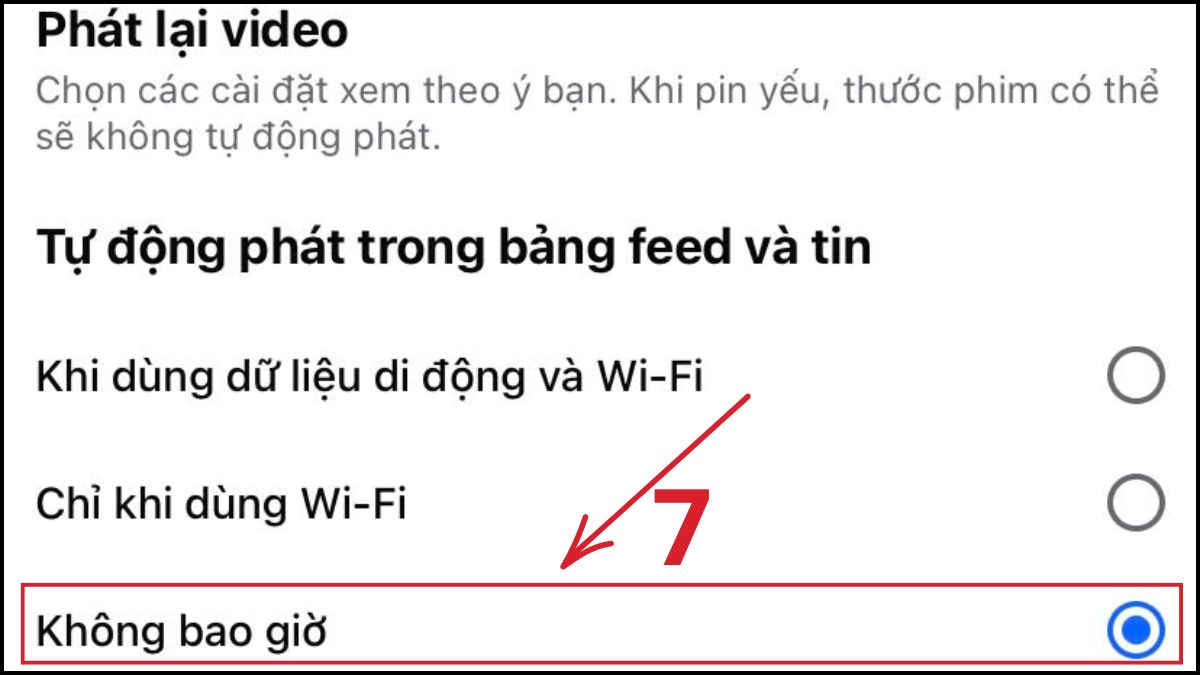 Cách tắt tự động phát video trên Facebook trên iPhone bước 4