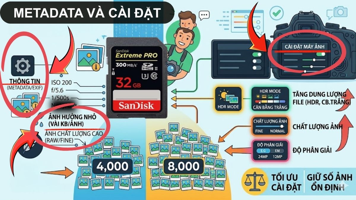 Metadata và cài đặt trong thẻ nhớ