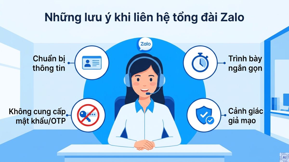Những lưu ý quan trọng khi liên hệ tổng đài chăm sóc khách hàng Zalo