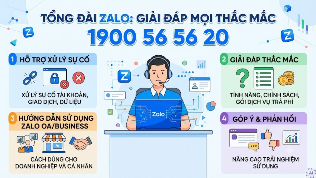 Tổng đài Zalo hỗ trợ giải quyết những vấn đề gì