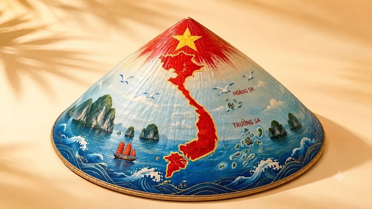 mẫu nón lá trang trí 2/9 hạ long