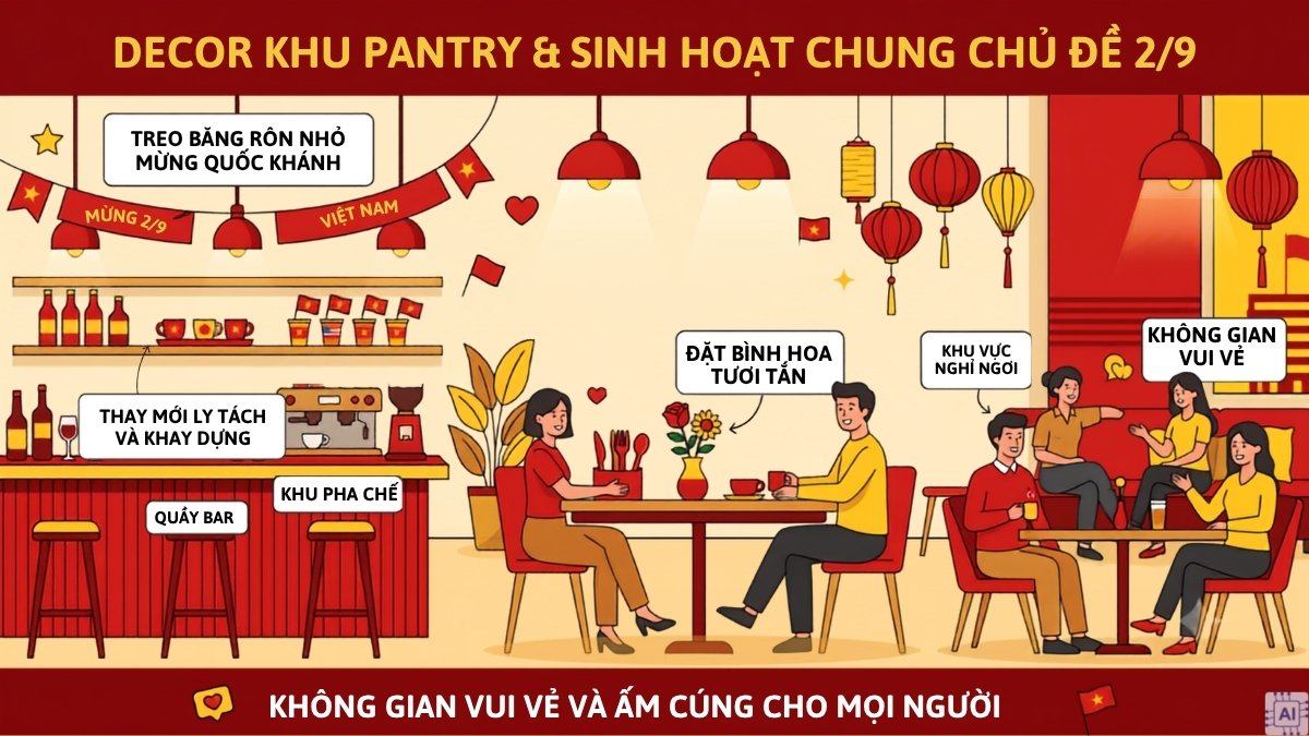 Decor khu pantry và khu sinh hoạt chung theo chủ đề 2/9