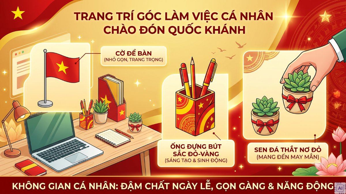 Trang trí góc làm việc cá nhân của nhân viên