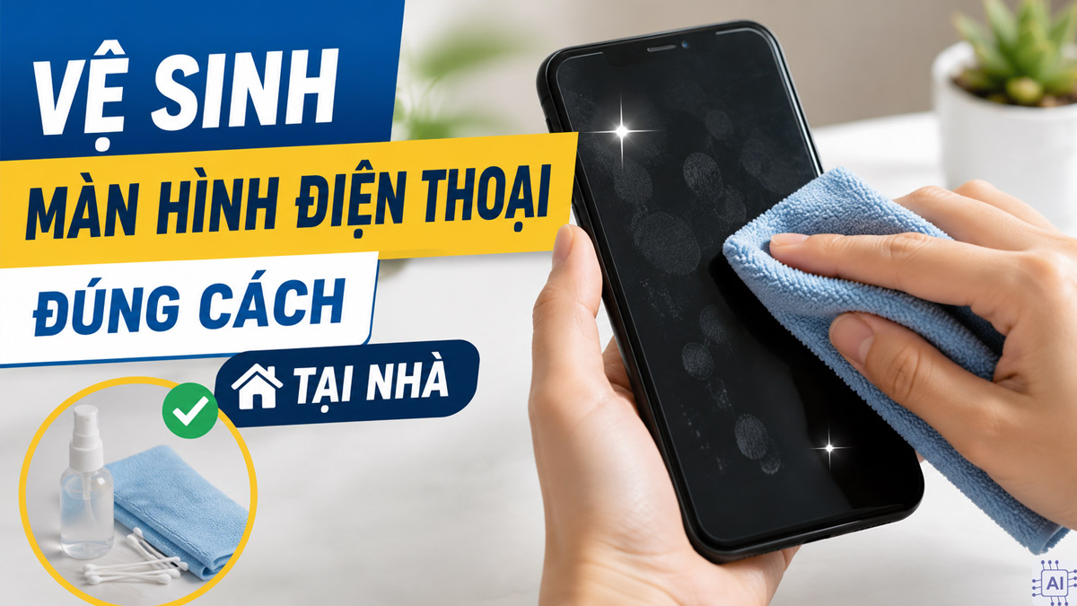 Hướng dẫn vệ sinh màn hình điện thoại đúng cách tại nhà
