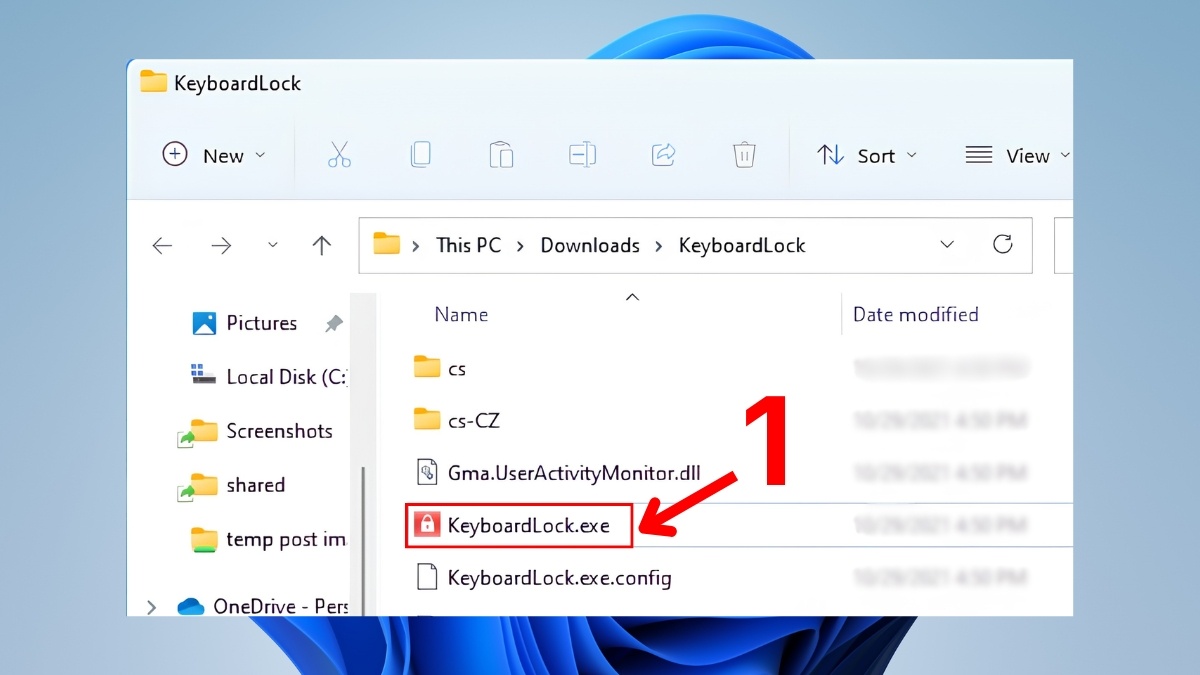 Cách khóa bàn phím laptop win 10/11 bằng KeyboardLock bước 1
