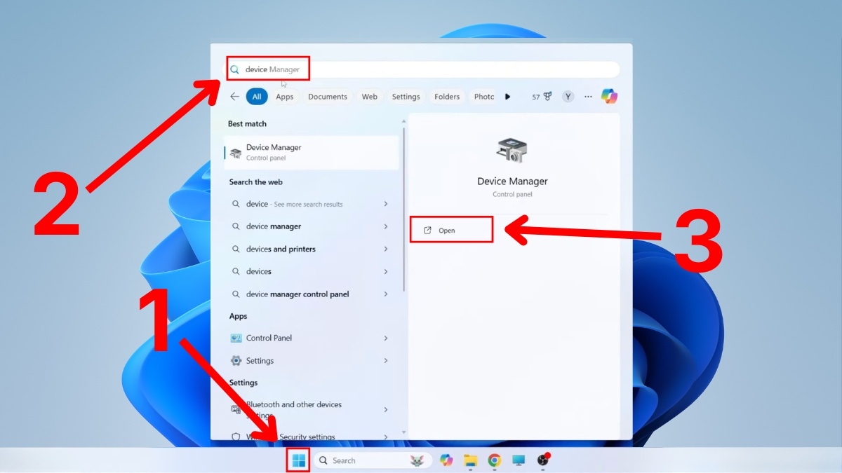 Cách tắt bàn phím laptop qua hệ thống bước 1