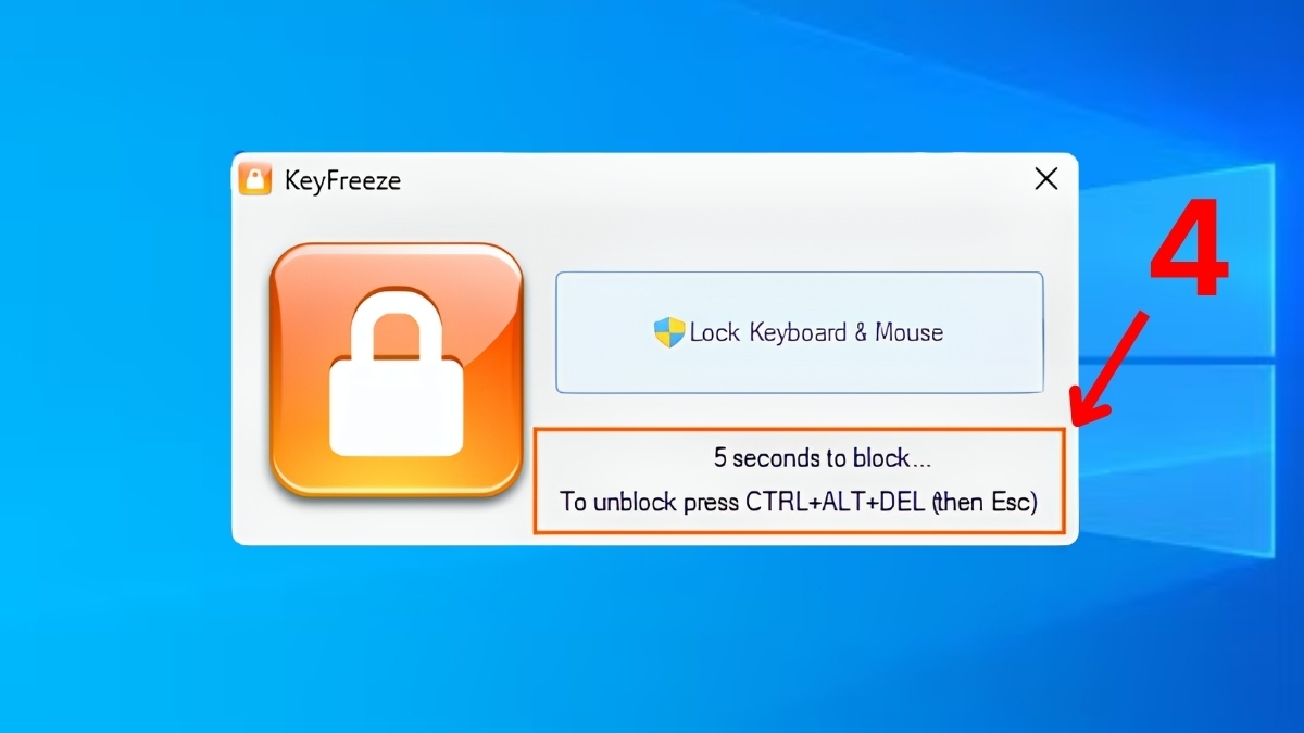 Cách tắt bàn phím laptop win 10/11 qua KeyFreeze bước 4