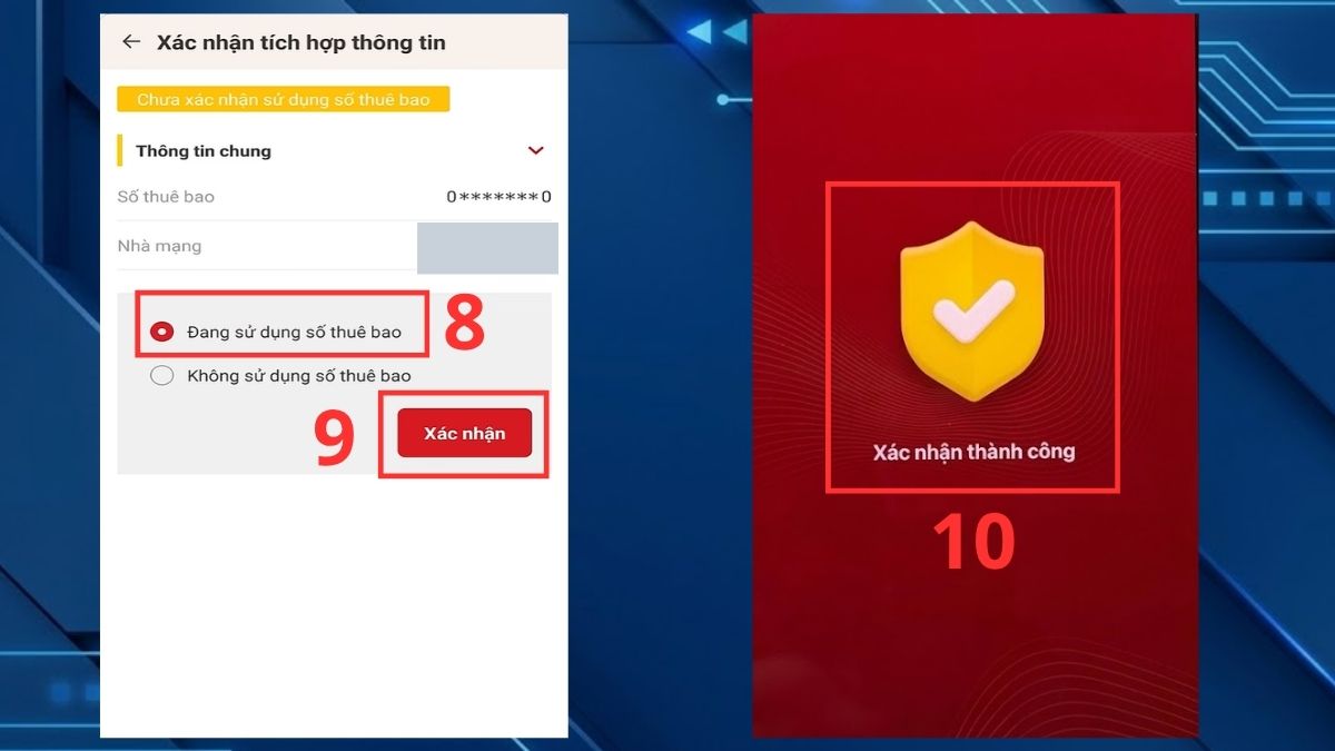 Xác thực bằng tài khoản định danh VNeID bước 3