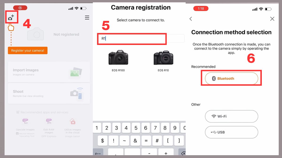 Cách xuất ảnh từ máy ảnh Canon ra điện thoại bằng Canon Camera Connect bước 2