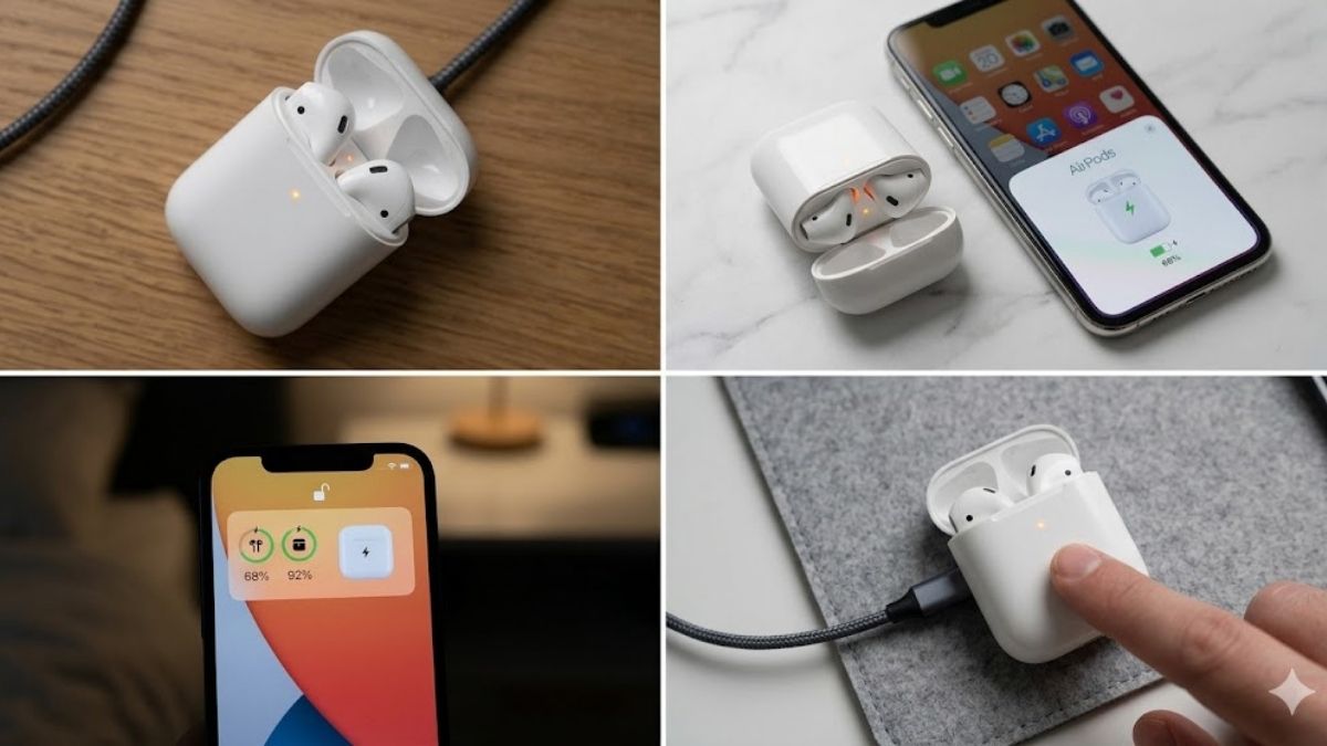 Cách kiểm tra xem hộp tai nghe AirPods có đang sạc không