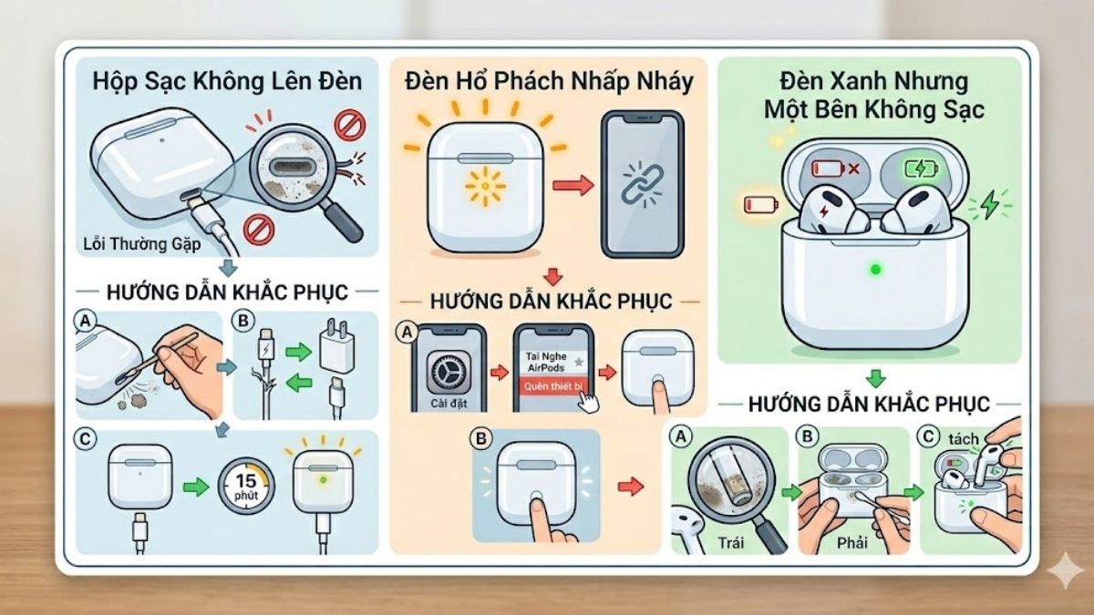 Cách xử lý các lỗi đèn báo thường gặp
