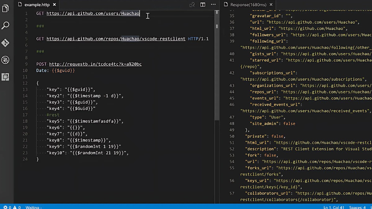 Extension Visual Code - REST Client