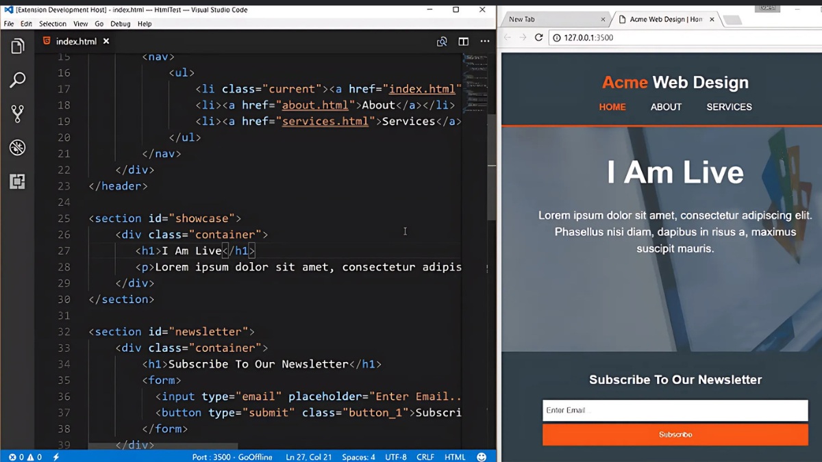 Extension Visual Code - Liver Serve
